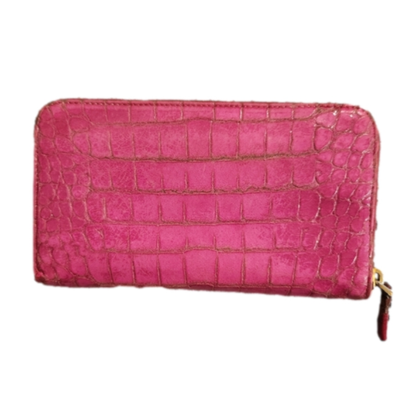 Miu Miu Croc Embossed St. Coco Lux Zip Wallet - Picture 2 of 14